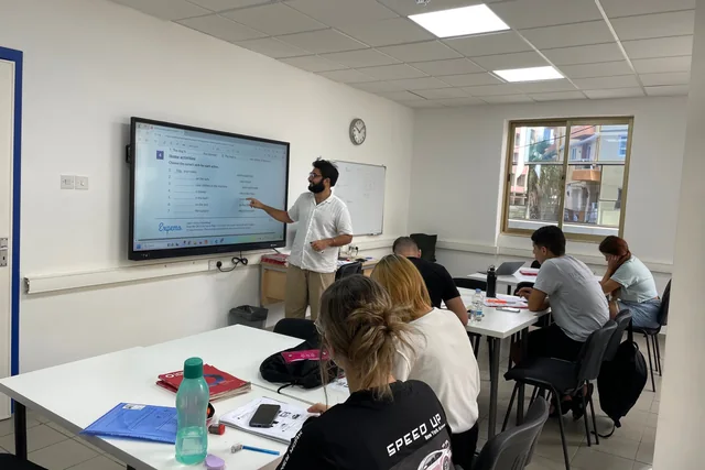 A lesson in progress in one of the classrooms at IH Malta