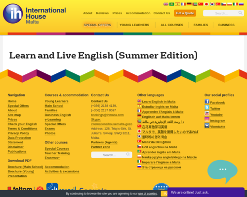 Learn And Live English Summer Edition Ih Malta - 